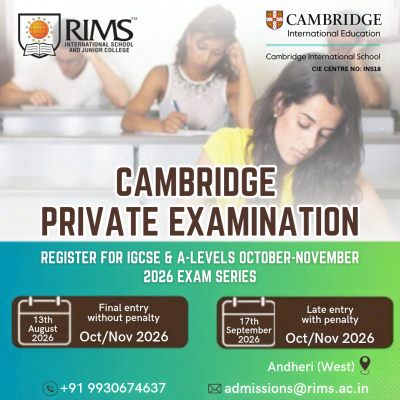 Cambridge Private Candidate Exam Mumbai